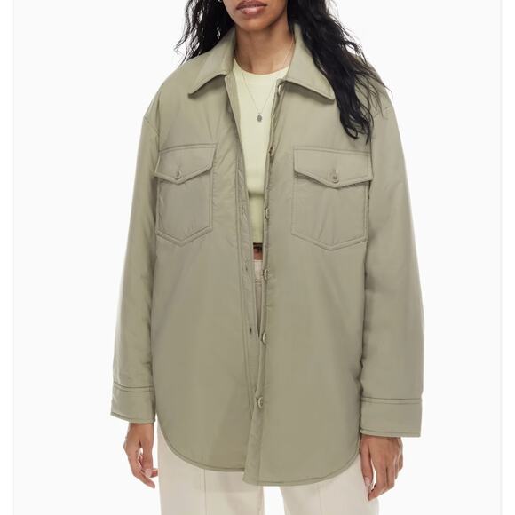 Wilfred Free NWT Ganna Blue Gray Button Front Relaxed Fit Insulated Jacket - Picture 16 of 16